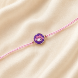 Purple Bunny Character Kids Rakhi