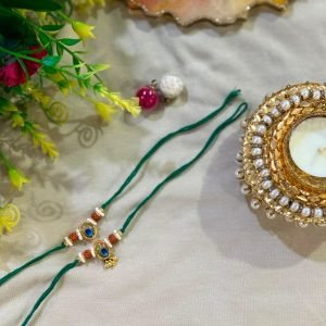 Compact Couple Rakhi Set