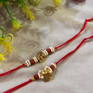 Light Couple Rakhi Set