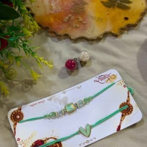 Dual Charm Couple Rakhi Set