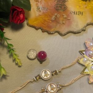 Designer Couple Rakhi Set